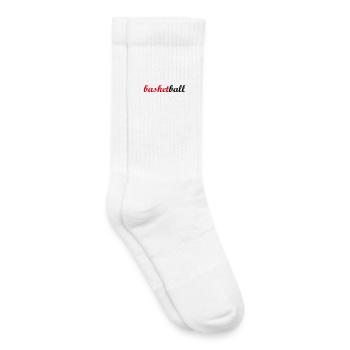 Life is basketball – sport urbain passion énergie  - Chaussettes de tennis bio enfant - blanc - Droite