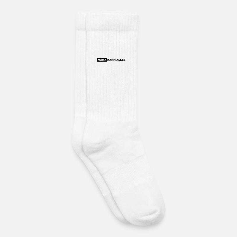 Mom can do everything Lettering - Kids Tennis Socks - white