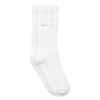 Cabbage Crew Lettering Vegan - Kids Tennis Socks - white - Right