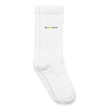 Rainbow Fun Semicircle - Kids Tennis Socks - white - Right