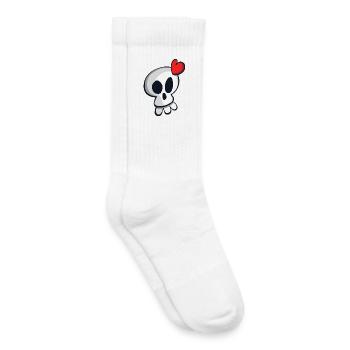 TETE DE MORT - Chaussettes de tennis bio enfant - blanc - Droite