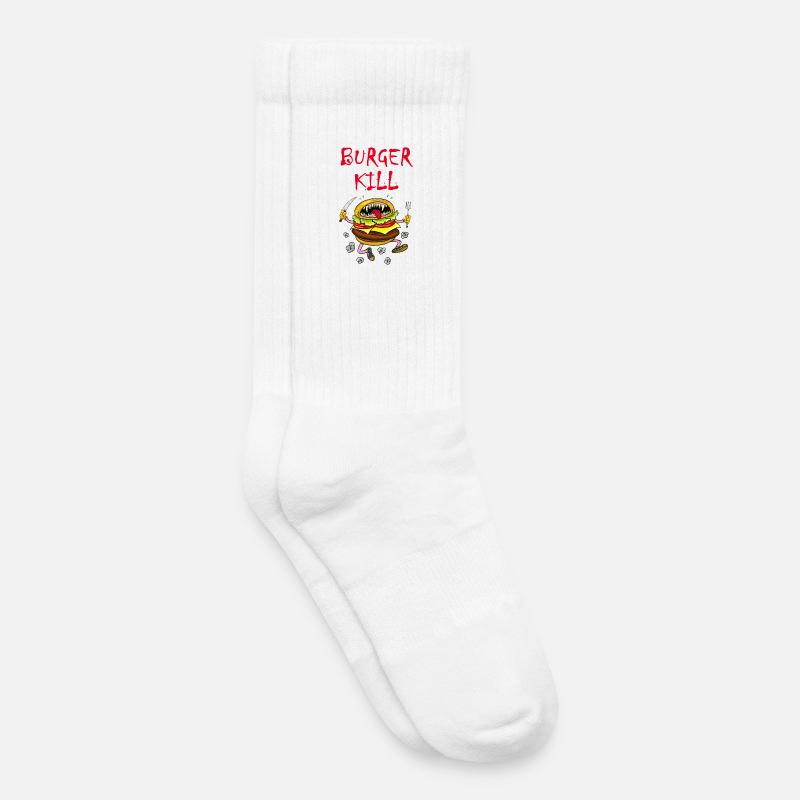 Fleischfresser Hamburger - Kinder Tennissocken - Weiß