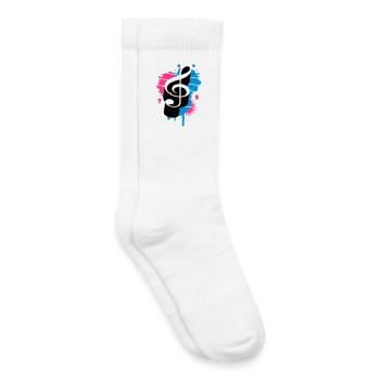 A clef as a graffiti - Kids Tennis Socks - white - Right