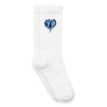 Skull Herz - Kinder Tennissocken - Weiß - Rechts