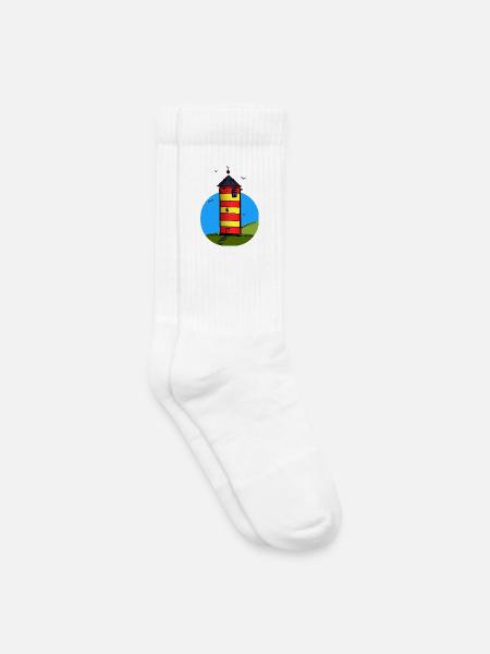 Leuchtturm Pilsum Wahrzeichen - Kinder Tennissocken - Weiß