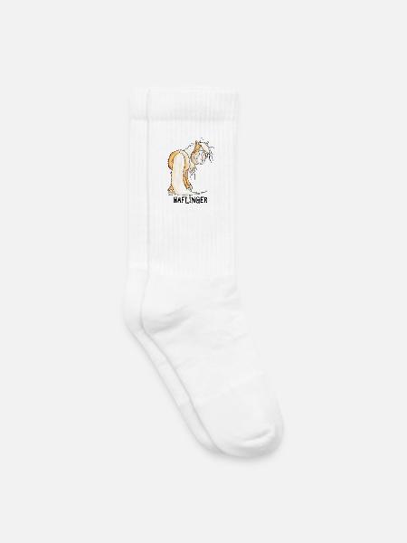Happy Haflinger - Kinder Tennissocken - Weiß