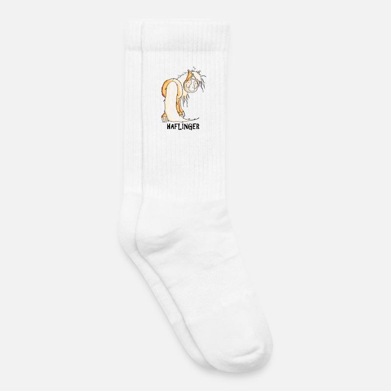 Happy Haflinger - Kinder Tennissocken - Weiß