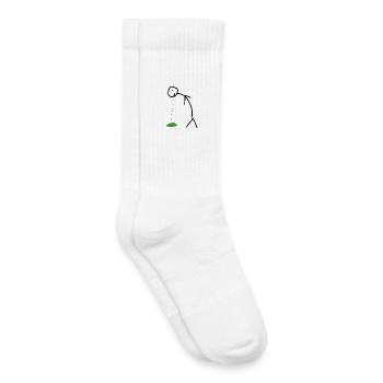Chiffre de bâton - Chaussettes de tennis bio enfant - blanc - Droite
