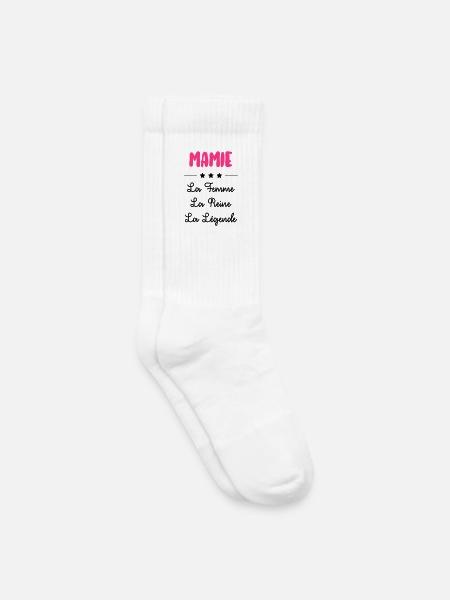 Mamie Mamy Grand-Mère Grand Mere Grands Parents - Kids Tennis Socks - white