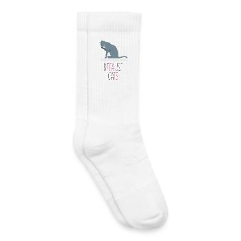 Parce que les chats - Chaussettes de tennis bio enfant - blanc - Droite