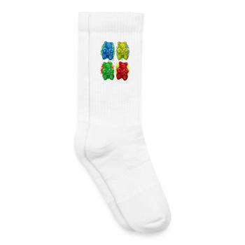 Gummibärchen - Fruchtig - Süssigkeit - Süss - Kinder Tennissocken - Weiß - Rechts