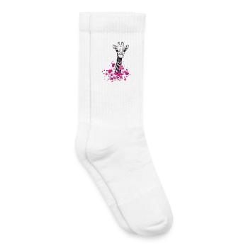 Giraffenklekse - Chaussettes de tennis bio enfant - blanc - Droite