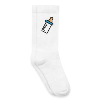 Bouteille de lait - Chaussettes de tennis bio enfant - blanc - Droite