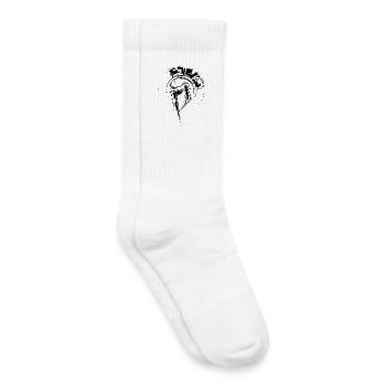 Gladiateur Illustration Combattant Casque Roman Graphique - Chaussettes de tennis bio enfant - blanc - Droite