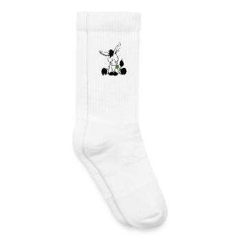 Donkey with green clover - Kids Tennis Socks - white - Right