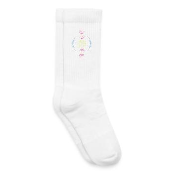 Soleil Lune et Terre - Chaussettes de tennis bio enfant - blanc - Droite