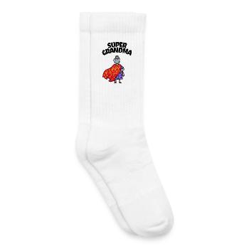 Superoma Spruch Brille Rentnerin Großmutter Oma - Kinder Tennissocken - Weiß - Rechts