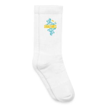 Balearen Inseln Wellen Muster - Kinder Tennissocken - Weiß - Rechts