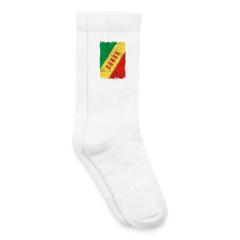 Kongo Flagge - Kinder Tennissocken - Weiß - Rechts