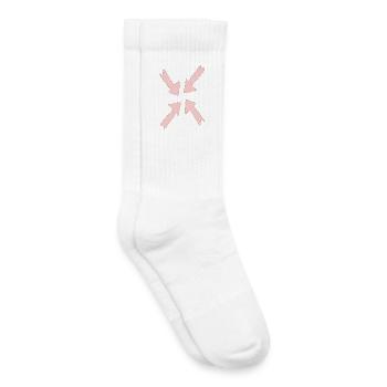pink focus arrows - Kids Tennis Socks - white - Right