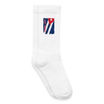 Drapeau vintage Las Tunas Cuba - Chaussettes de tennis bio enfant - blanc - Droite