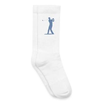 Golfer Abschlag Silhouette - Herren Design - Kinder Tennissocken - Weiß - Rechts