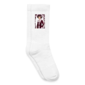 Lady Noir Portrait 2 (Rot) - Kinder Tennissocken - Weiß - Rechts