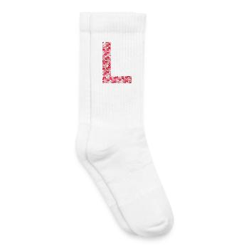 t-shirt bisous - Lettre L - Chaussettes de tennis bio enfant - blanc - Droite