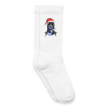 Bébé corbeau - Chaussettes de tennis bio enfant - blanc - Droite