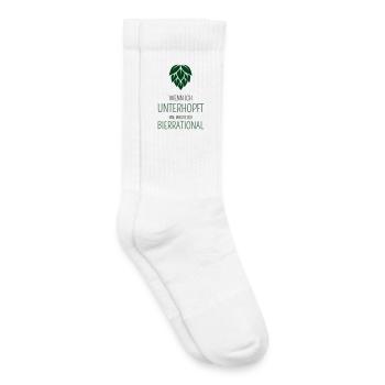 Wenn ich unterhopft bin werde ich bierrrational - Kinder Tennissocken - Weiß - Rechts