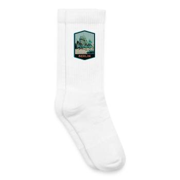Illustration Dôme de la cathédrale de Berlin - Chaussettes de tennis bio enfant - blanc - Droite