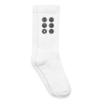 Airplane Flight Instruments - Kids Tennis Socks - white - Right