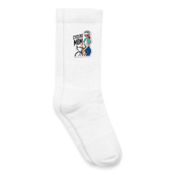 Radfahren Mama Empowerment Aufkleber - Kinder Tennissocken - Weiß - Rechts