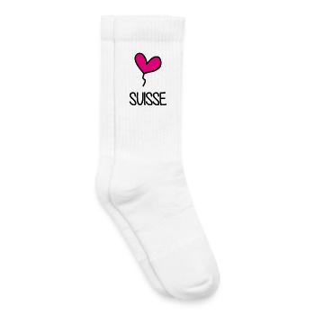 SCHWEIZ. HUMOR. LAND - Kinder Tennissocken - Weiß - Rechts