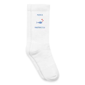 GELIEBTE. VIELEN DANK. DANKE HERRIN - Kinder Tennissocken - Weiß - Rechts