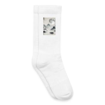 CHINESISCHE VOLLMOND-GELASSENHEITSLANDSCHAFT - Kinder Tennissocken - Weiß - Rechts