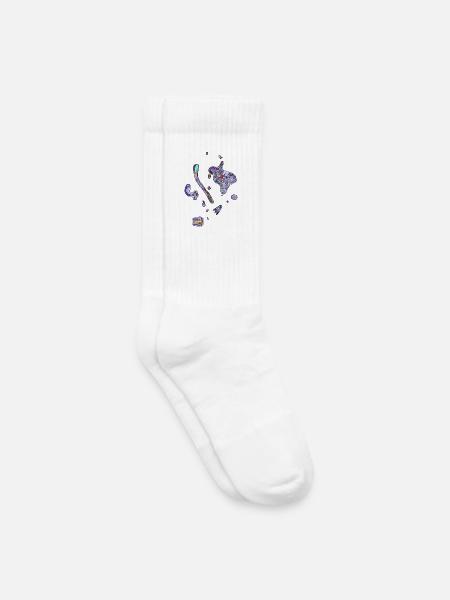 Colorful spots - Kids Tennis Socks - white