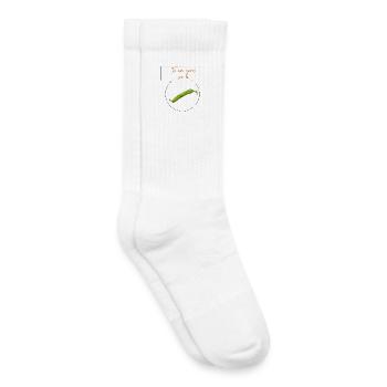 Tu me cours sur le haricot - Chaussettes de tennis bio enfant - blanc - Droite