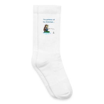 The Fisherman's Patience - Kids Tennis Socks - white - Right