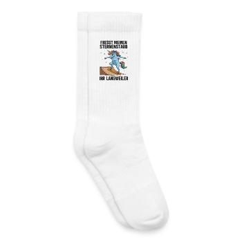 Skateboard Unicorn - Kids Tennis Socks - white - Right