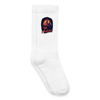 Amsterdam Capital Netherlands Holland Gift - Kids Tennis Socks - white - Right