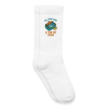 Retro Sardine Slice – Summer Pop - Kinder Tennissocken - Weiß - Rechts