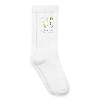 Le poussin - Chaussettes de tennis bio enfant - blanc - Droite