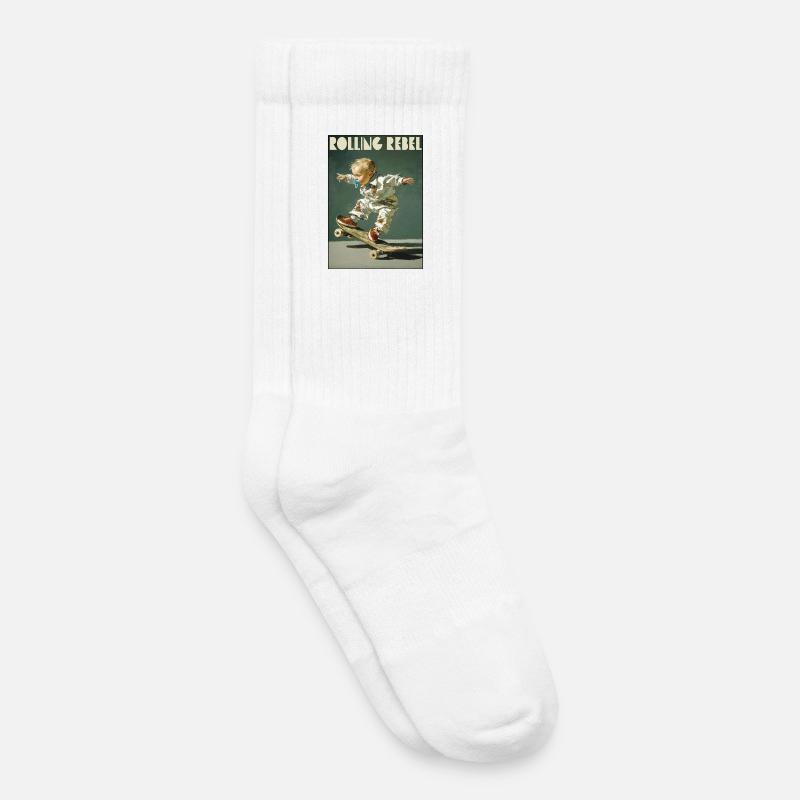Rolling Rebel - Kinder Tennissocken - Weiß