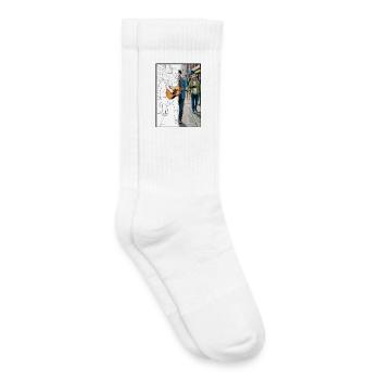 Street musicians in urban style - Kids Tennis Socks - white - Right