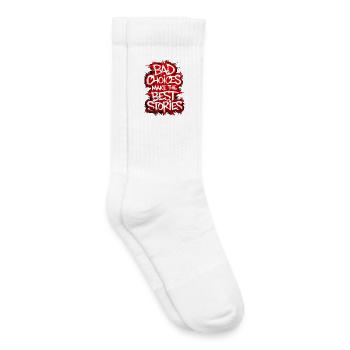 Les mauvais choix font les meilleures histoires - Chaussettes de tennis bio enfant - blanc - Droite