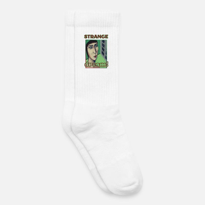 Psychedelisches Porträt mit inspirierendem Text - Kinder Tennissocken - Weiß