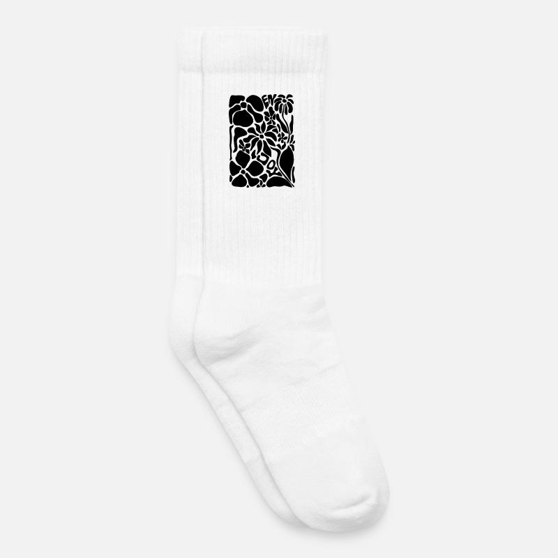 Abstrakte Blumen - Enjoy - Kinder Tennissocken - Weiß