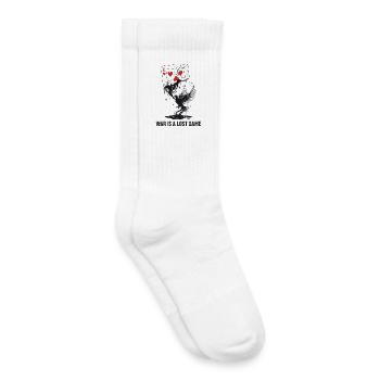 Krieg ist ein verlorenes Spiel Anti-Kriegs-Statement - Kinder Tennissocken - Weiß - Rechts