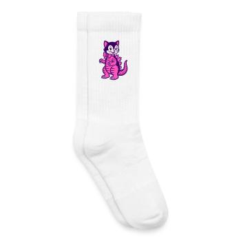 Monster Cat - Kinder Tennissocken - Weiß - Rechts